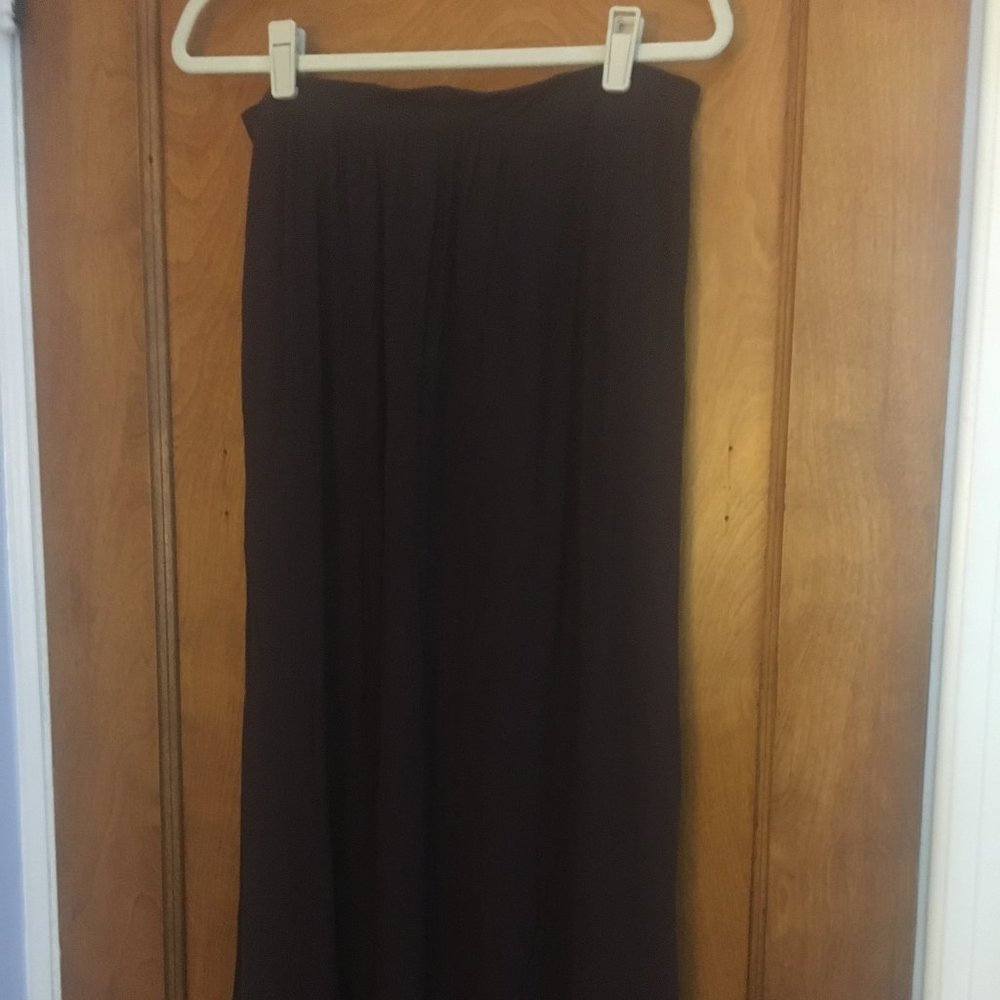 H&M Burgundy Maxi Skirt